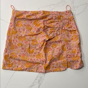 Zara Pink and Orange Floral Skirt